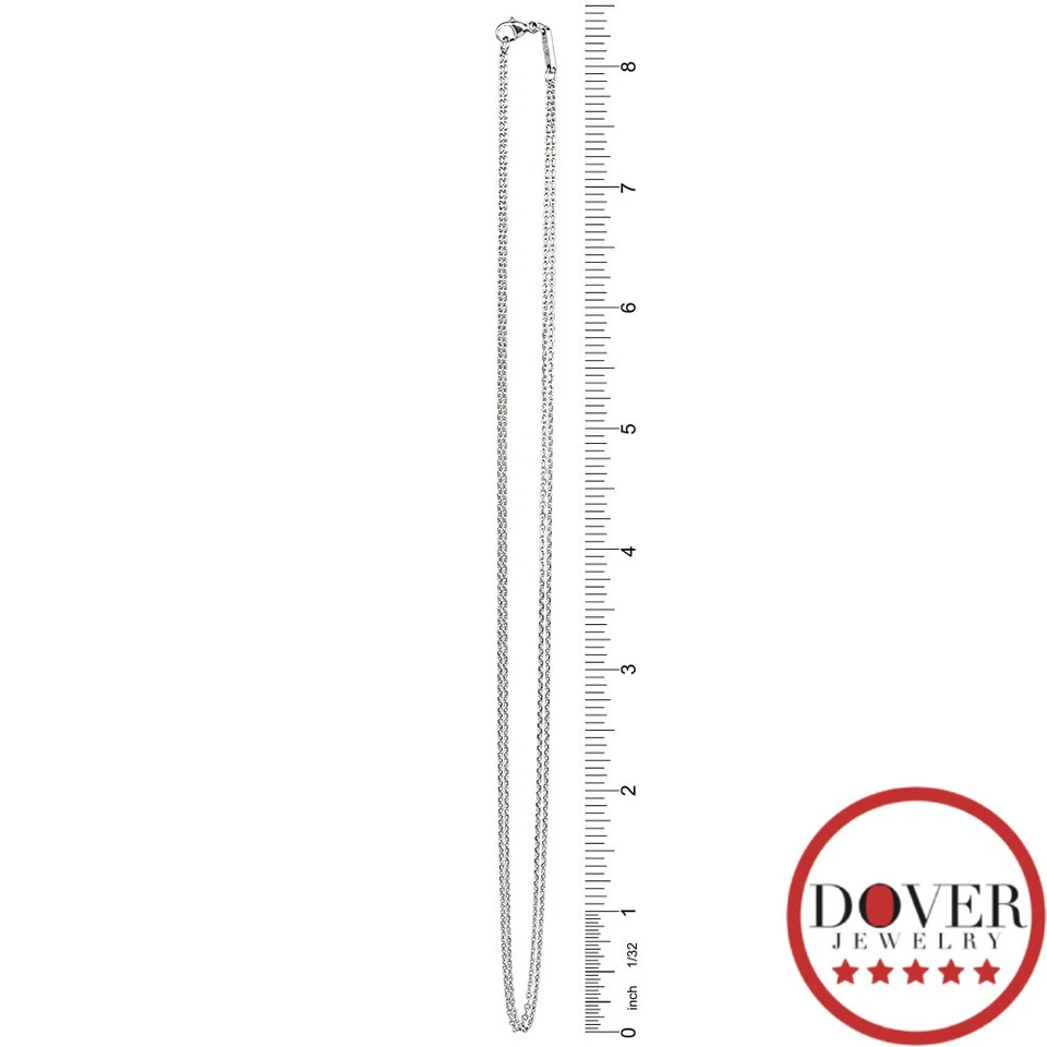 Chopard 18K White Gold 16.5" Multi Row Chain Necklace 6.6 Grams NR - Image 4 of 4