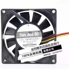 Sanyo  109P0812C6D01 8020 DC 12V 0.29A 8CM 3-wire inverter cooling fan