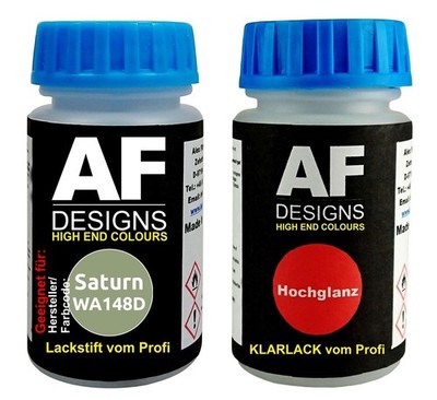 Lackstift für Saturn WA148D Alpine Green + Klarlack je 50ml Autolack Basislack S
