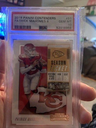 2018 Panini Contenders Patrick Mahomes #51 - PSA 10 - Kansas City Chiefs