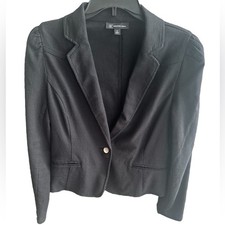 INC International Concepts Black Women's Cotton Blazer- Medium