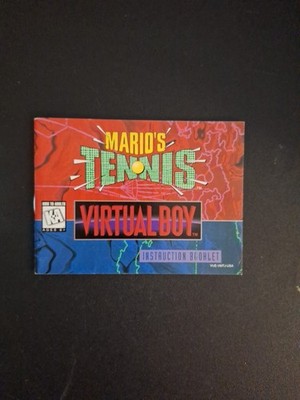Mario's Tennis (Nintendo Virtual Boy) Instruction Manual Only 