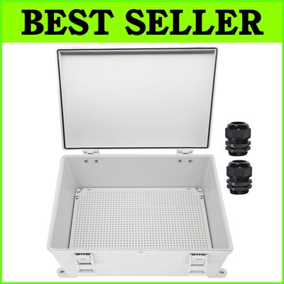Durable ABS Waterproof Electrical Enclosure with Mounting Plate - 15.74'' Wide