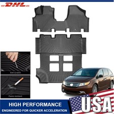 For Honda Odyssey 2011-2017 Tpe All-weather Custom Floor Mats 3 Row Liners Set