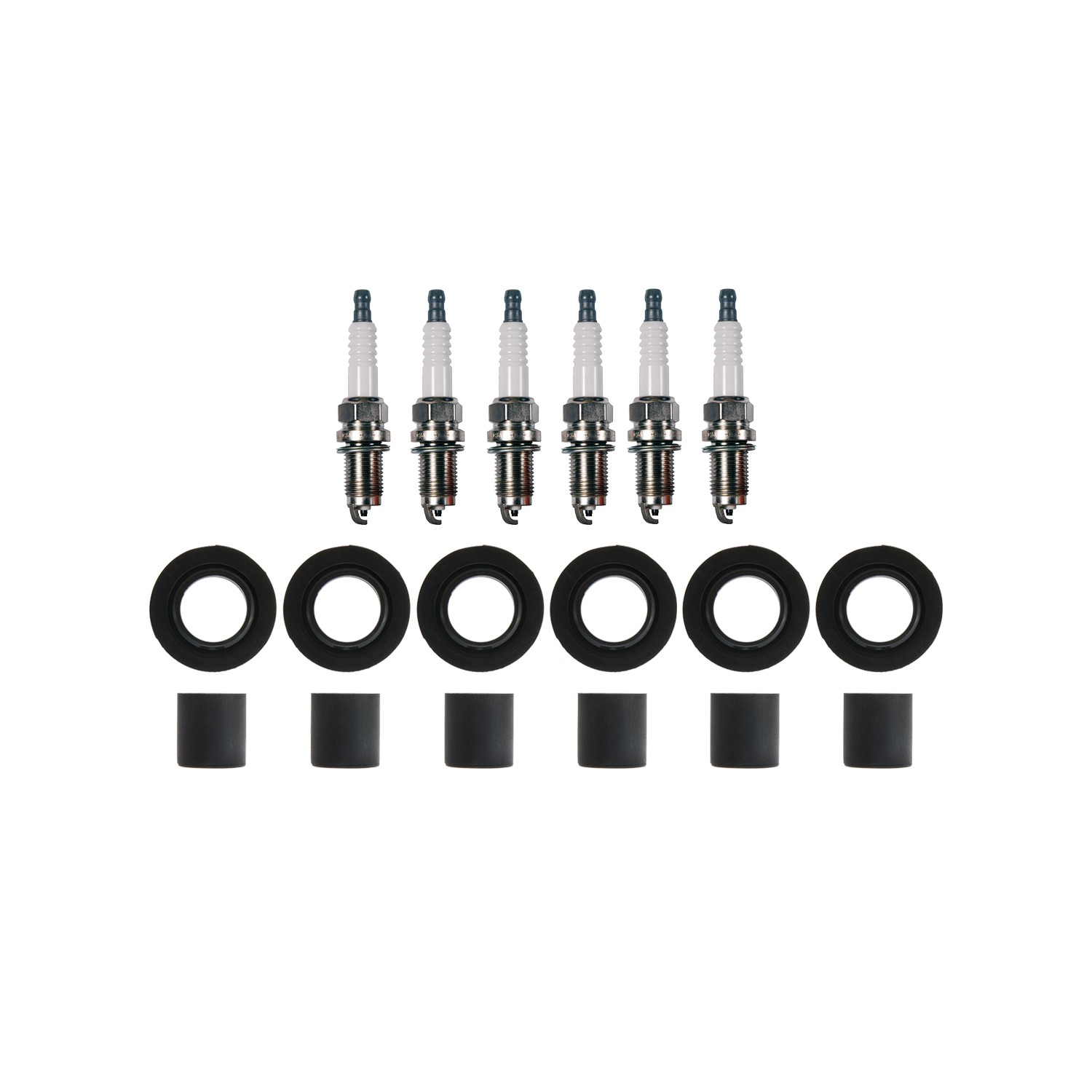 Denso 6 U-Groove Spark Plugs  NGK 6 Coil Boots Kit for Acura MDX 3.7L V6