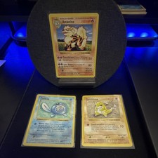 Pokemon SHADOWLESS Arcanine Poliwag Sandshrew 1999 WOTC Base Vintage Card Lot