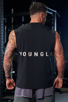 YoungLA Men s American Summer Sleeveless Gym Tank Top   Outdoor Running,Fitness