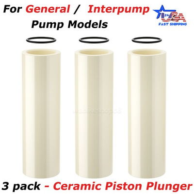 #ad #ad 3 Pack General Pump Replacement CERAMIC PISTON Plunger For Interpump GP 20mm $26.31