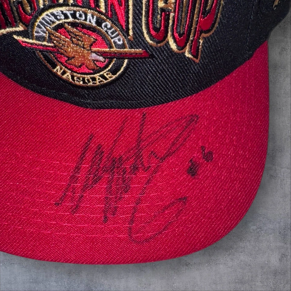 Mark Martin #6 WINSTON CUP RACING VINTAGE signed NASCAR HALL OF FAMER 1990s hat - Image 2 of 4