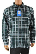 Columbia Men Casual Shirt New L Vapor Ridge   Green Plaid Long Sleeves Pocket