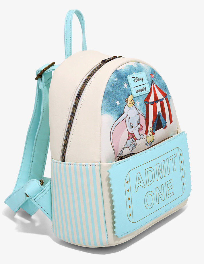 NWT LOUNGEFLY DISNEY DUMBO MINI BACKPACK PURSE CIRCUS TENT TICKET eBay