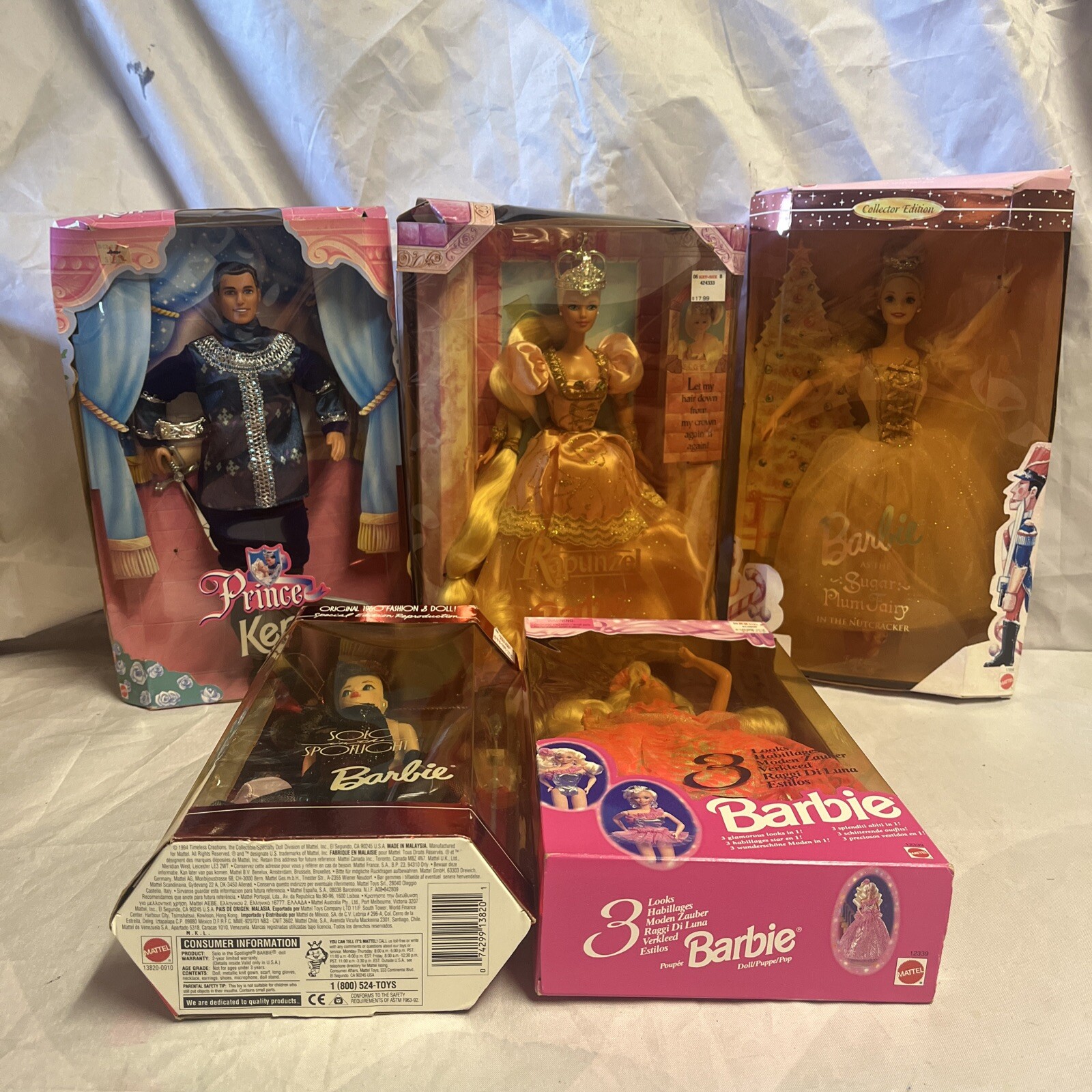 vintage barbie dolls 1990s Lot Of 5 eBay
