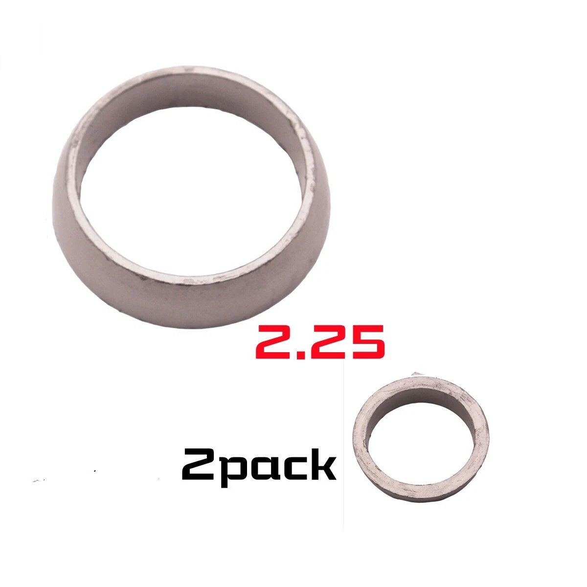 2PC 2.25 Donut Style Graphite Gasket Car Muffler Exhaust Pipe To Manifold  Adapt