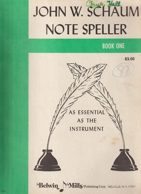 John W Schaun Note Speller as Essential as the Instrument Piano 1945
