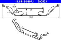 ATE 11.8116-0197.1 Feder, Bremssattel Vorderachse FÜR BMW