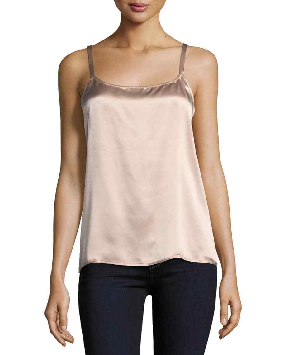 Neiman Marcus Cashmere Collection Silk Bronze Camisole Top