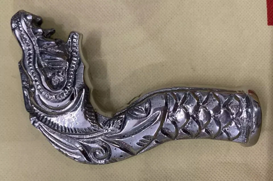 Nuevo mango de cabeza de dragón de diseño de aluminio para bastón de madera mejor artículo de regalo Foto 4 de 4