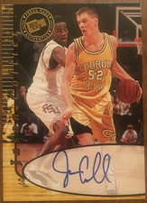 Jason Collier Georgia Tech Basketball Press Pass Rookie autograph card 2000 auto. rookie card picture