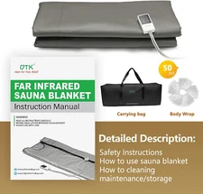 UTK Far Infrared Sauna Heating Blanket Portable Detox Weight Loss for Home