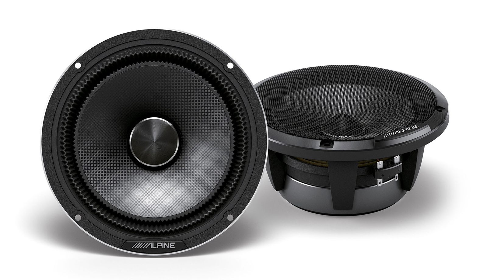 Пара автомобильных компонентных динамиков Alpine Status HDZ-65CS с высоким разрешением 65 Вт мощностью 300 Вт