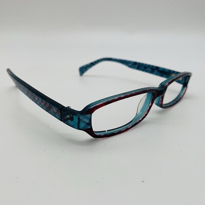 JAI KUDO Brille BURGUND/BLAU RECHTECKIG Brillengestell MOD: (1232) 1782 P11