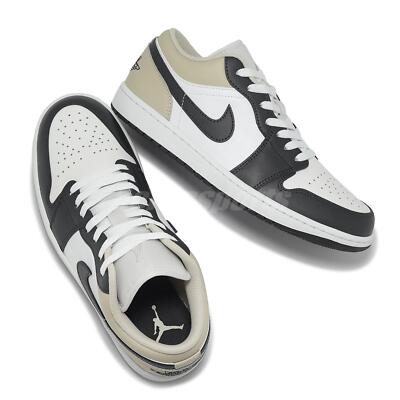 Nike Air Jordan 1 Low AJ1 Black Toe Rattan Men Casual Shoes