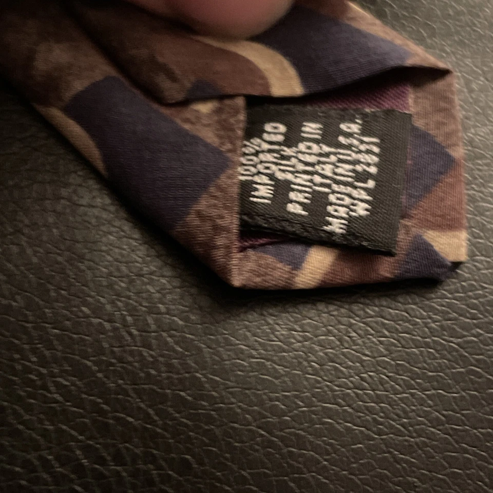 Corbata ZYLOS George Machado pura seda para hombre clásica vintage beige geométrica Foto 4 de 4