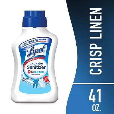 Lysol  Laundry Sanitizer Additive, 0% Bleach, Crisp Linen, 41 Fl oz