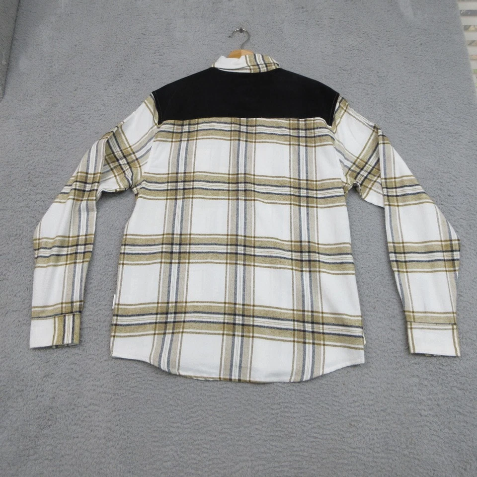 Sovereign Code Shirt Men M Black Tan Plaid Flannel Pearl Snap Western Cowboycore - Image 2 of 4