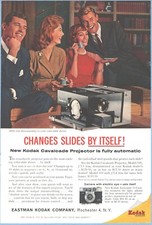 1960 VTG Print-ad, Eastman Kodak Cavalcade Projector, Changes Slides By Itself