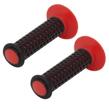 Fenix Dot Handlebar Grips BMX Cruiser Chopper Bike Bicycle Black/Red 120mm Grips