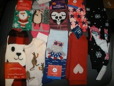 Lot of 9 NEW Adult Woman's Novelty Socks Approx Size 4-10 Lot 1