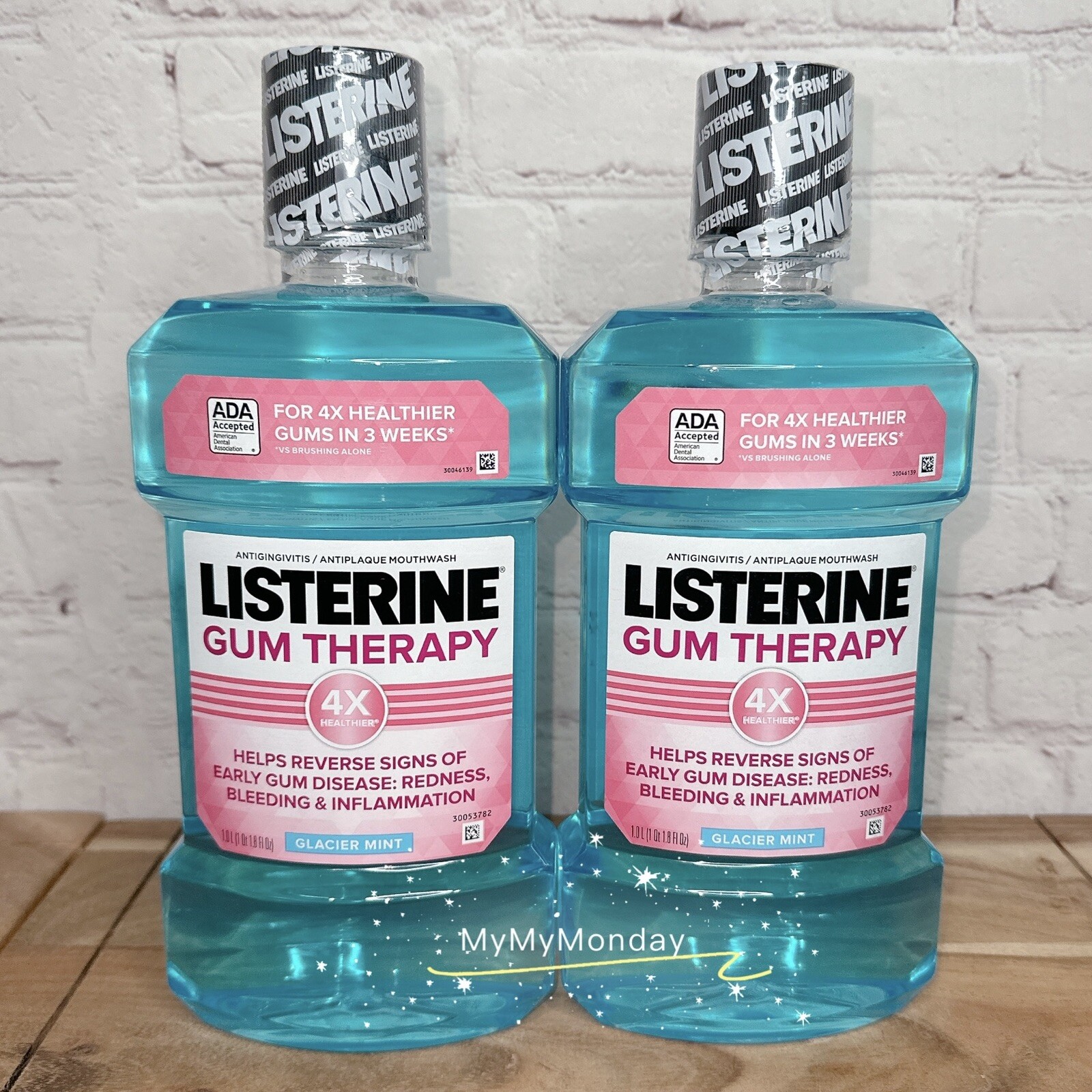 2 Pack! Discontinued Listerine Gum Therapy Glacier Mint Antiseptic 1L