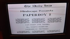 NES Nintendo 8 bit - Paperboy 2 PAL EU