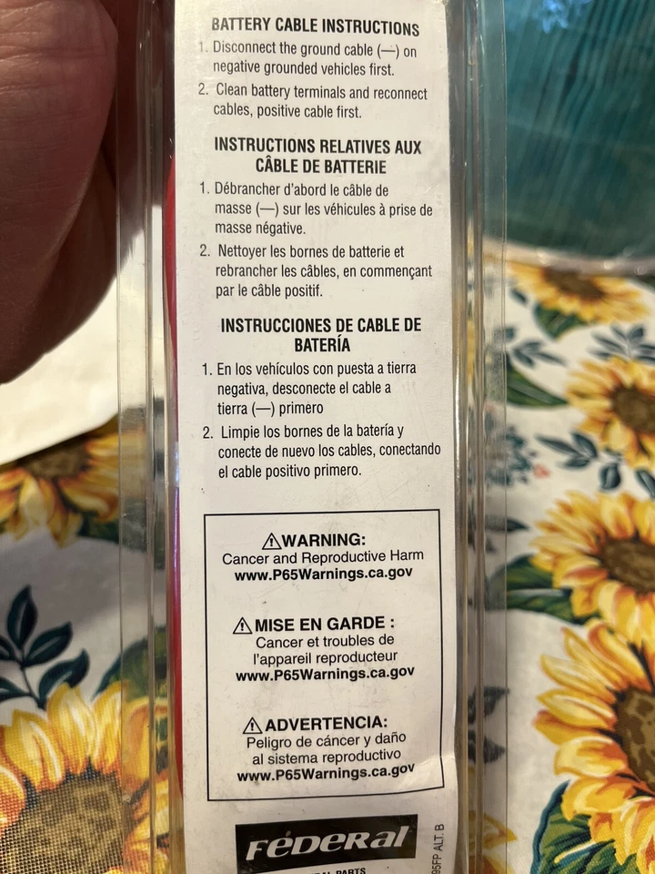 Battery Cable Federal Parts 7586DC - Image 4 of 4