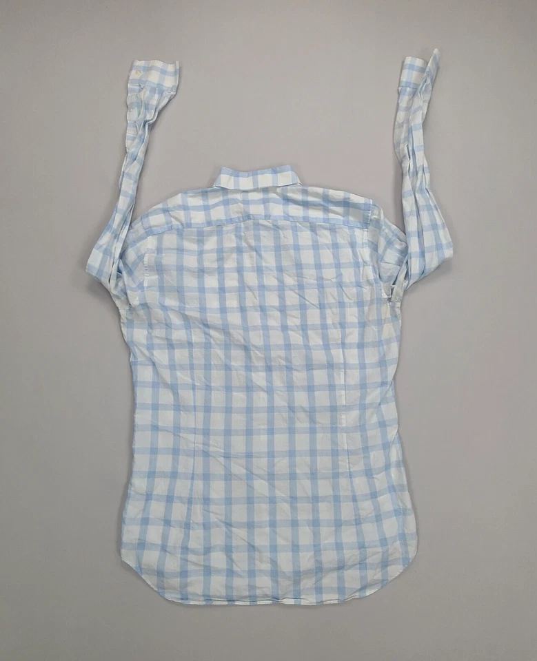 Bonobos Shirt Adult Large Blue White Button Up Slim Long Outdoors Casual Mens - Image 2 of 4