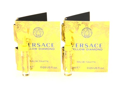 2 x Versace Yellow Diamond EDT Eau de Toilette Women Vial 1.5ml  /.05 fl oz 