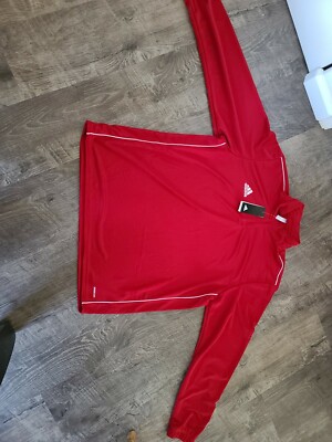 Adidas aeroready Athletic Track/Soccer Jacket 1/4 zip Red Core18 top CV3999  XL | eBay