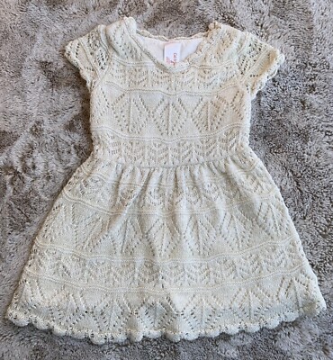 Cat & Jack Dress Off White Crochet Gold Accents Short Sleeve Size 4T | eBay Cat & Jack Dress Off White Crochet Gold Accents Short Sleeve Size 4T | eBay