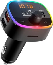 Bluetooth FM Transmitter für Auto 5.0 Radio Adapter QC3.0 Freisprechanlage F390