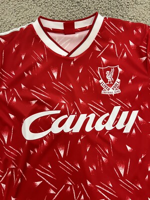 LIVERPOOL FC 1989-1990 RETRO CANDY RED HOME KIT JERSEY SHIRT LIVERPOOL FC 1989-1990 RETRO CANDY RED HOME KIT JERSEY SHIRT