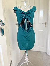 Women's - PLT Emerald Green Bodycon Dress with Keyhole and Gathered at the Bust