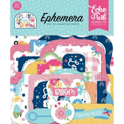 Crafts EP DieCuts Play All Day Girl Rainbows Sunshine Sisters Bubbles Butterfly