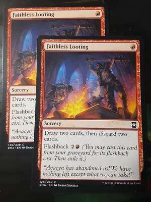 Faithless Looting x2 , Eternal Masters , Light play , MTG , FREE SHIPPING |  eBay