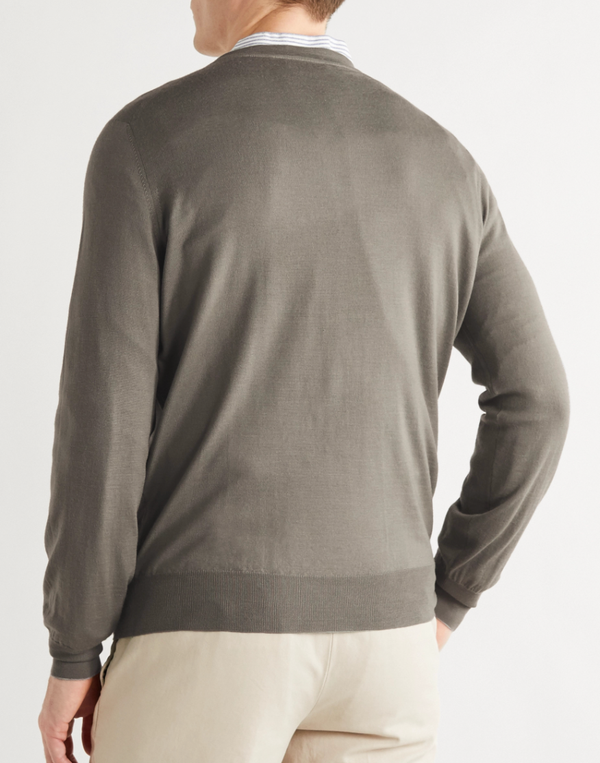 Pull Homme Brunello Cucinelli Coton Et Cachemire - Taille S (50 Italie) - Bleu - Occasion Très Bon état