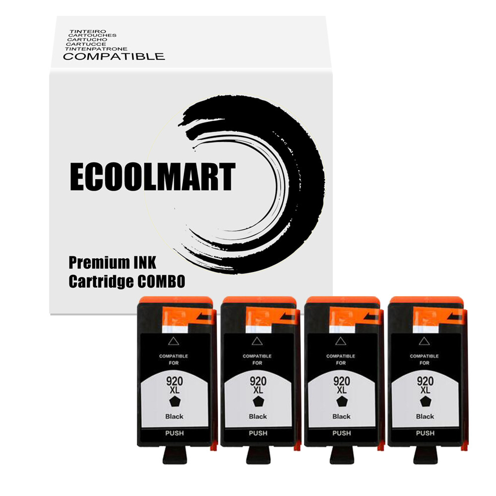 4PK Black Ink Cartridge replace for HP 920XL Officejet E710n E809a 6500 E609a