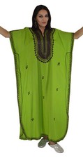 Moroccan Caftan Kaftan Women African Beach Summer Long Dress Green