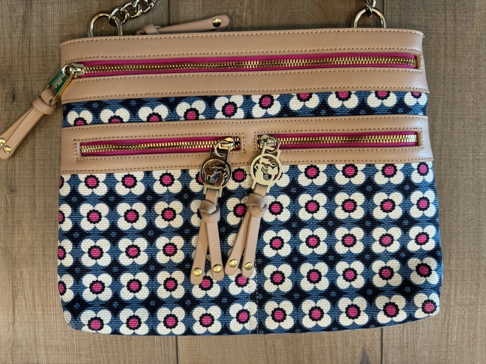 Spartina 449 Calhoun Flower Linen Leather Purse - Image 3 of 4