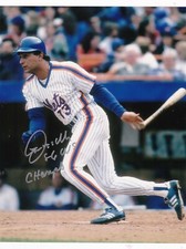 LEE MAZZILLI  NEW YORK METS  86 WS CHAMPS  ACTION SIGNED 8x10