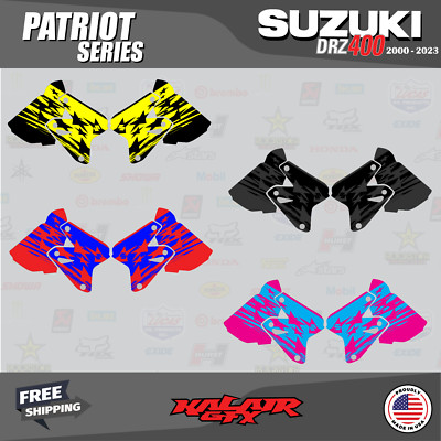 Suzuki DRZ400 SM S E Shroud Tank Graphics 2000-2024 Patriot Series